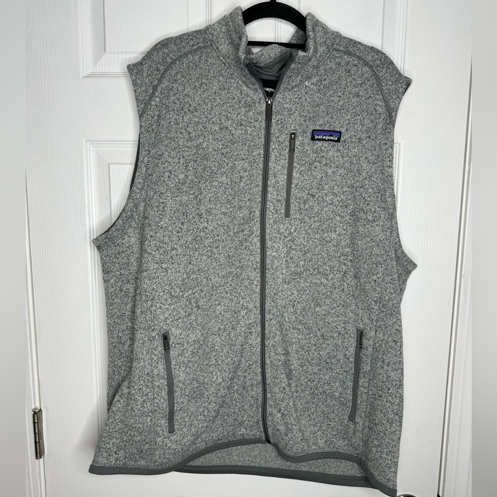 Patagonia Gray Full-Zip Fleece Vest
